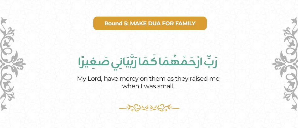Dua for Tawaf Round One Dua for Tawaf Round Five Make Dua for Family