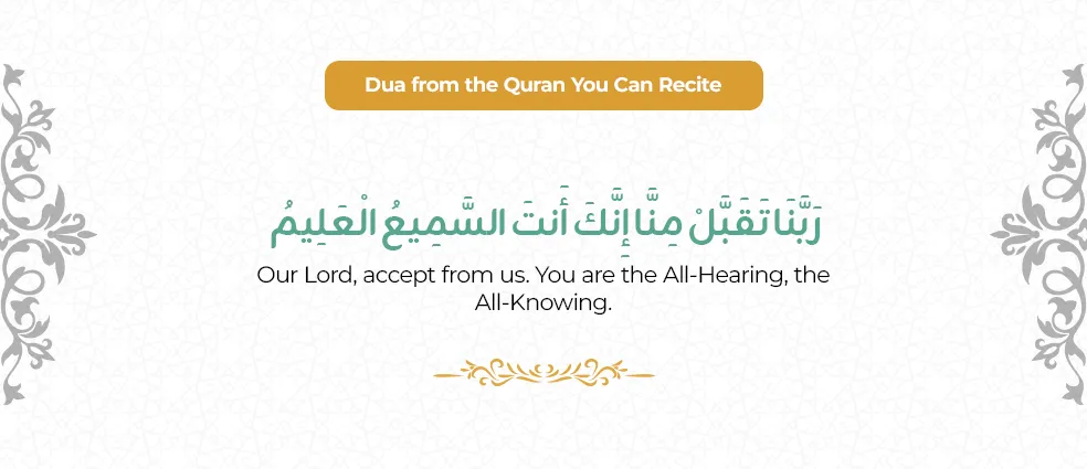 Pilgrims at Maqam Ibrahim reciting the Quranic dua ‘Rabbana taqabbal minna’ during Umrah and Hajj