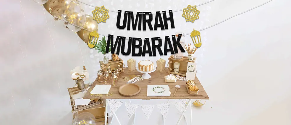 Umrah Mubarak Table Décor